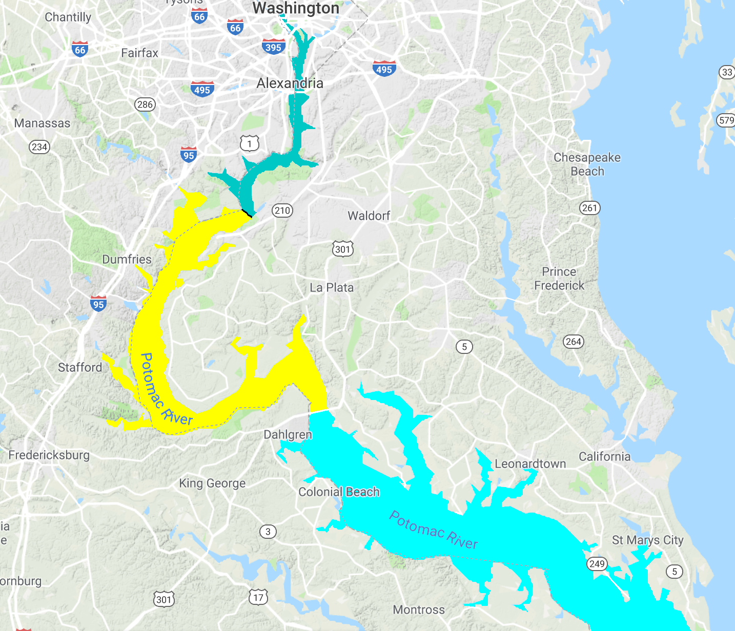 Potomac River Sections The Pirate's Guide to Boating